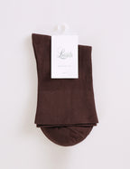MICROFIBRE COMFORT TOP SOCK - CHOCOLATE
