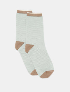 LINA FINE STRIPE CREW SOCK - GELATO