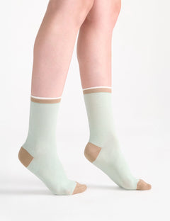 LINA FINE STRIPE CREW SOCK - GELATO
