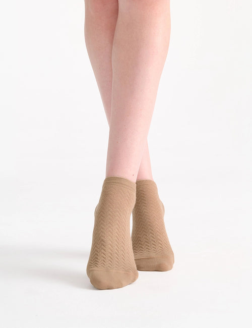 SIENNA LOW CUT SOCK 2 PACK - BIANCO/FAWN