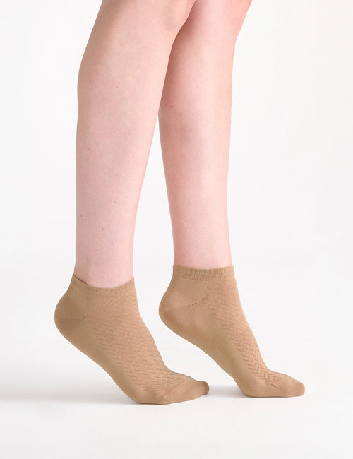 SIENNA LOW CUT SOCK 2 PACK - BIANCO/FAWN