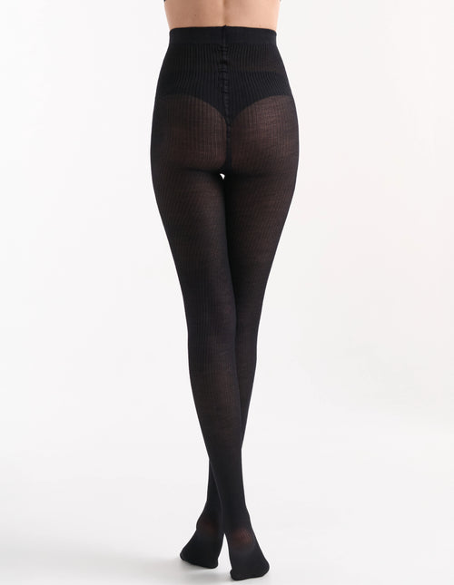 STEFANIA RIB TIGHT - NERO