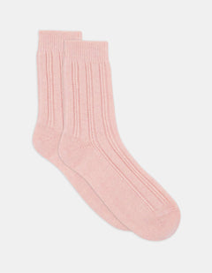 ANGELINA CABLE CREW SOCK - ROSETTE