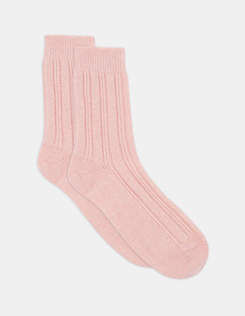 ANGELINA CABLE CREW SOCK - ROSETTE