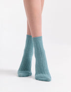 ANGELINA CABLE CREW SOCK - SEAGLASS