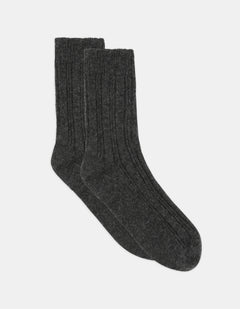 ANGELINA CABLE CREW SOCK - SHADOW