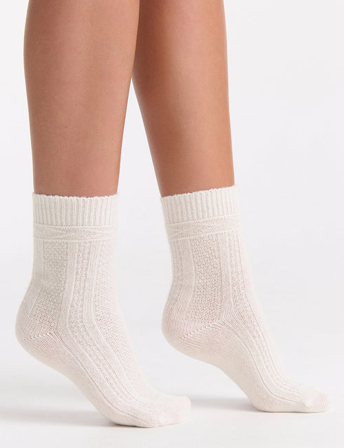 CAMELLA CREW SOCK - CREME