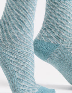 CLARA CHEVRON CREW - SEAGLASS