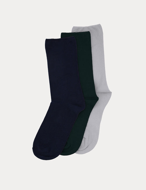 COMFORT TOP SOCK 3PP - NAVY/NORI/LIGHT GREY