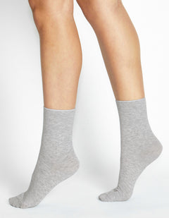 COMFORT TOP SOCK 3PP - GREY/MILK/JEWEL