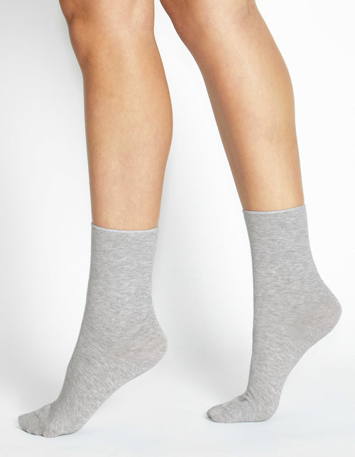 COMFORT TOP SOCK 3PP - GREY/MILK/JEWEL