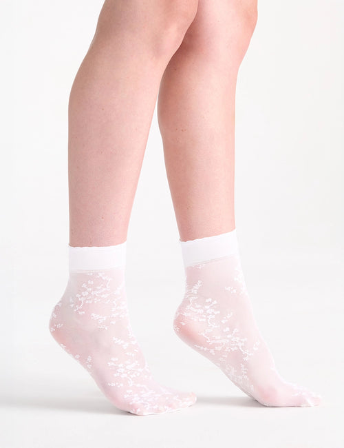 ELANORA FLORAL ANKLET - BIANCO