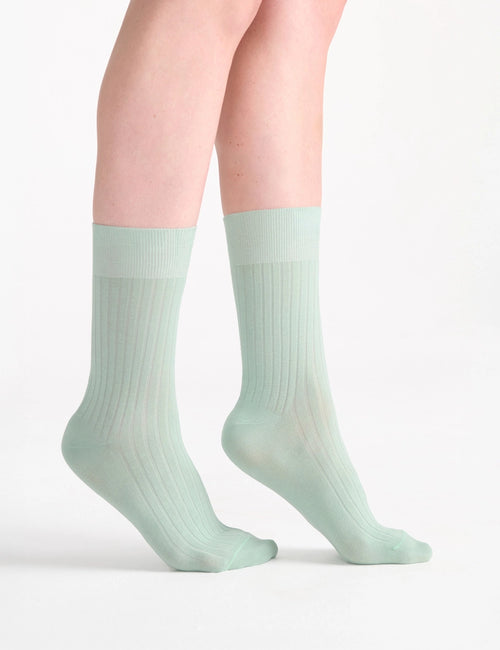 IDA CLASSIC RIB CREW SOCK - GELATO