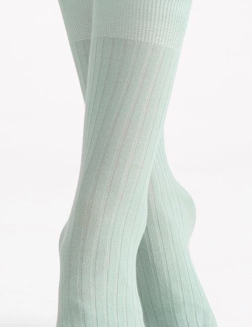 IDA CLASSIC RIB CREW SOCK - GELATO