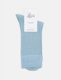 IDA CLASSIC RIB CREW SOCK - TIDE