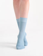 IDA CLASSIC RIB CREW SOCK - TIDE