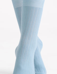 IDA CLASSIC RIB CREW SOCK - TIDE