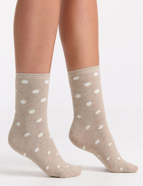 GIGI SPOT CREW SOCK - OATMEAL