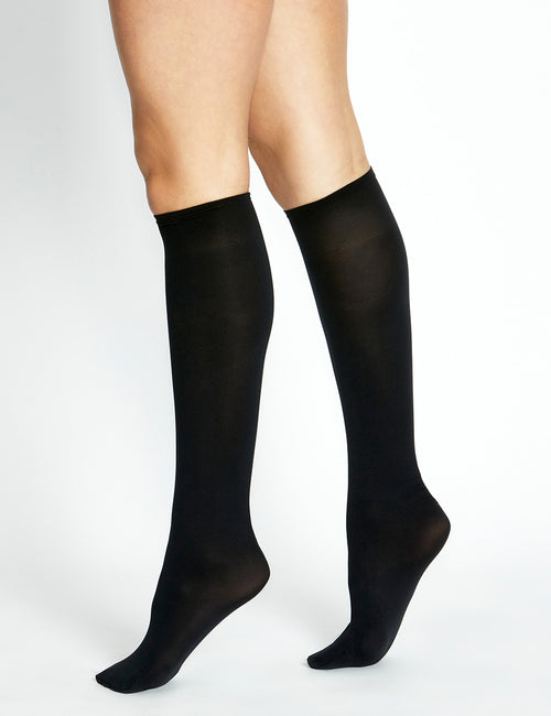 SUEDE MATTE 50 KNEE HIGH - NERO