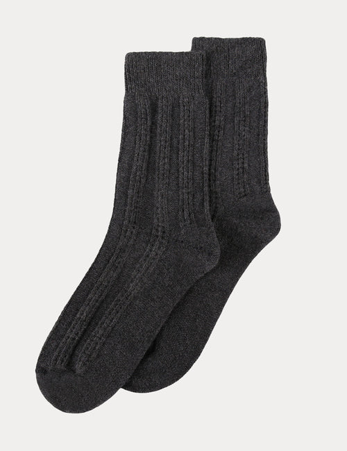 ZITA CREW SOCK - CHARCOAL