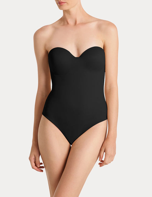 BANDEAU BODYSUIT - BLACK