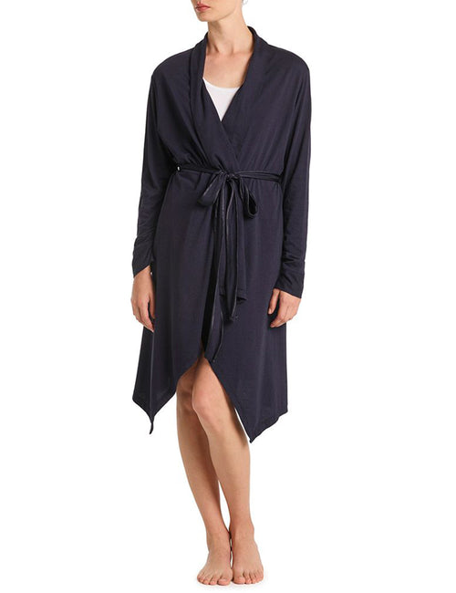 BAMBOO COTTON ROBE - MIDNIGHT