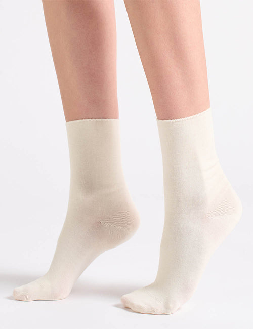 COMFORT TOP SOCK - MILK