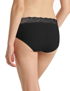 FLOREALE TRIM MIDI BRIEF - BLACK