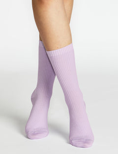 GIORGIA RIB CREW SOCK - VIOLA