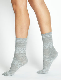 LUCA CREW SOCK - GREY MARLE