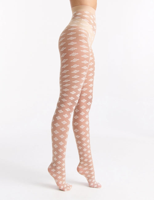 MATILDA BOTANICAL TIGHT - NATURAL/BIANCO