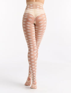 MATILDA BOTANICAL TIGHT - NATURAL/BIANCO