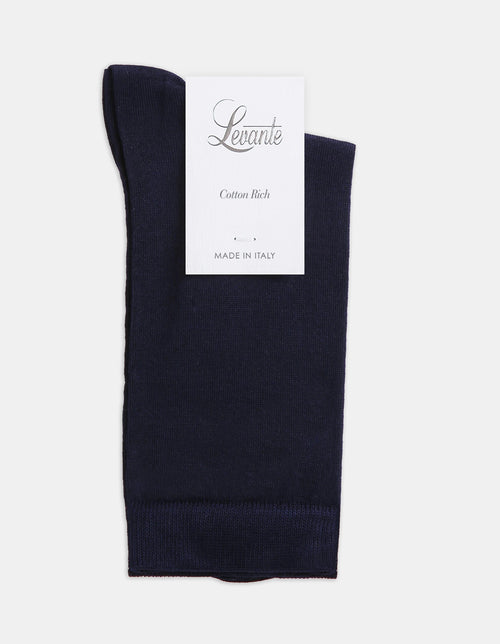 MERCERISED COTTON SOCK - NAVY
