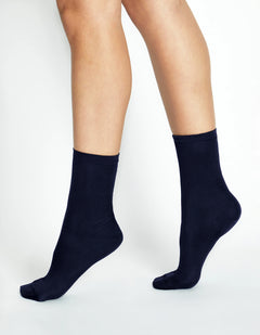 MERCERISED COTTON SOCK - NAVY