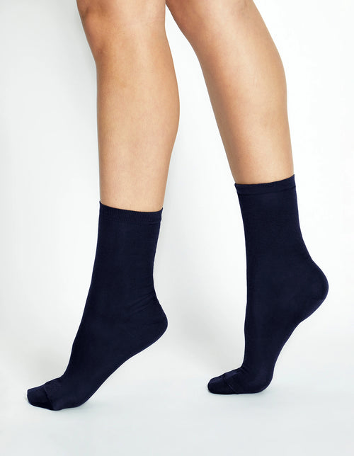 MERCERISED COTTON SOCK - NAVY