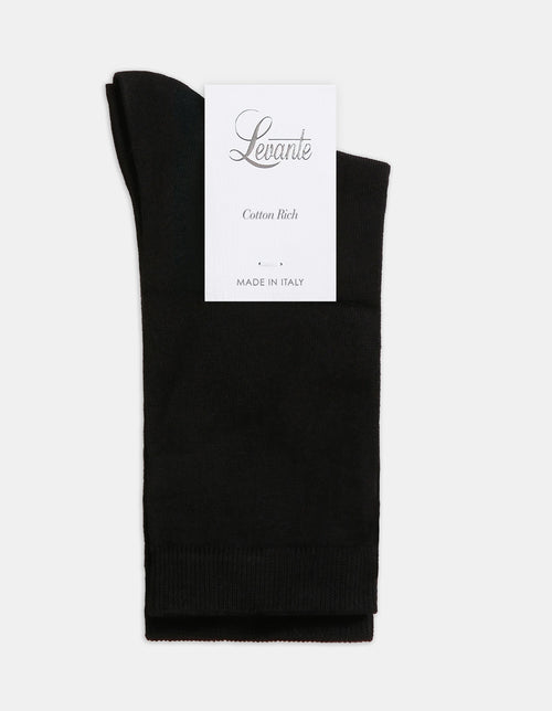 MERCERISED COTTON SOCK - NERO