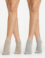 SIENNA LOW CUT SOCK 2 PACK - GREY MARLE/NUTMEG