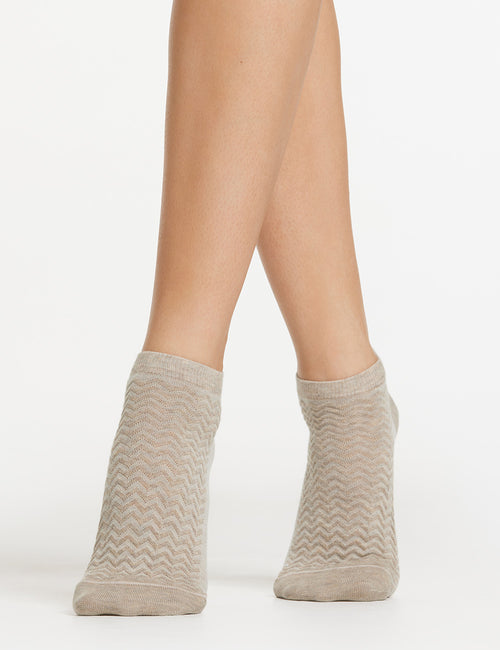 SIENNA LOW CUT SOCK 2 PACK - GREY MARLE/NUTMEG