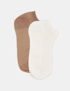 SIENNA LOW CUT SOCK 2 PACK - BIANCO/FAWN