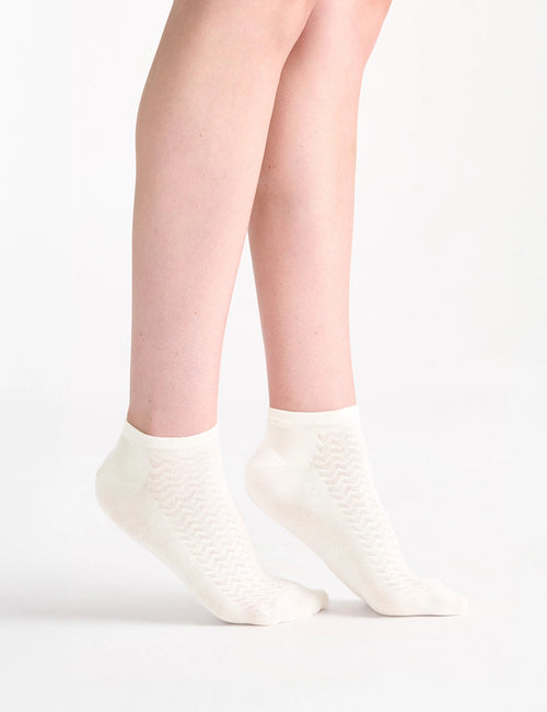 SIENNA LOW CUT SOCK 2 PACK - BIANCO/FAWN