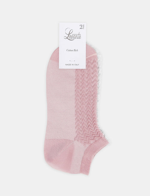 SIENNA LOW CUT SOCK 2 PACK - TULLE/MIST