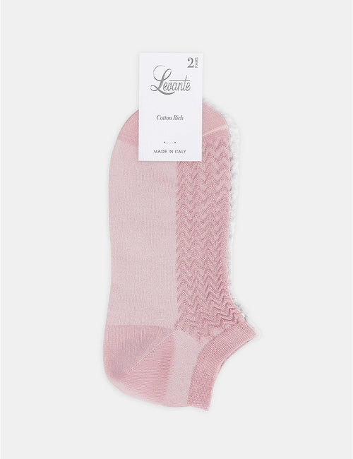 SIENNA LOW CUT SOCK 2 PACK - TULLE/MIST