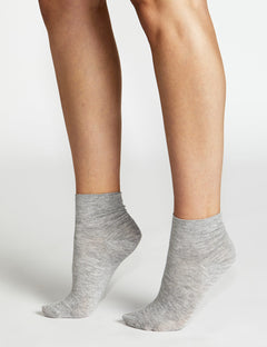 SOFIA QUARTER CREW SOCK - GREY MARLE