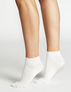 SOFIA QUARTER CREW SOCK - WHITE