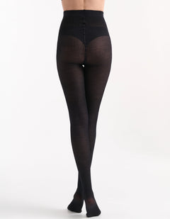 STEFANIA RIB TIGHT - NERO