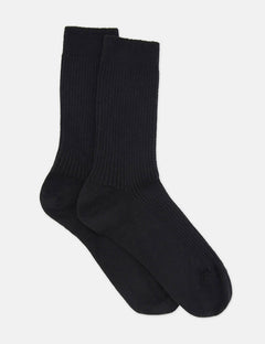 ADRINA RIB SOCK - BLACK