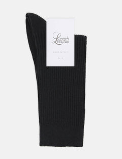 ADRINA RIB SOCK - BLACK