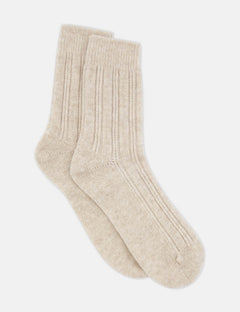 ANGELINA CABLE CREW SOCK - CHAI