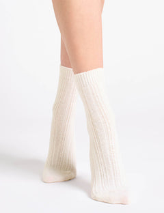 ANGELINA CABLE CREW SOCK - MILK