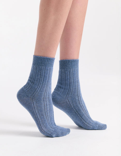 ANGELINA CABLE CREW SOCK - RIVERSTONE
